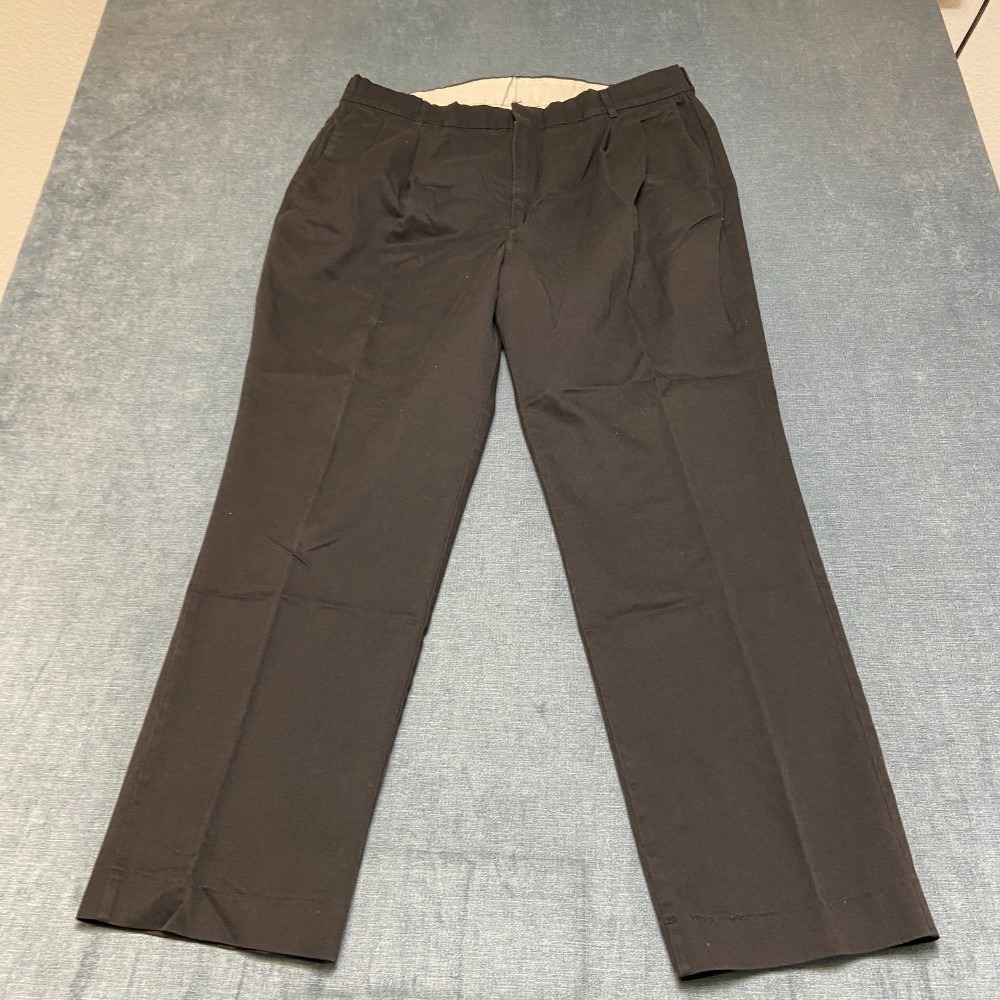 Highland by Red Kap Dress Pants Men 40 Black Cotton Straight Leg Business Formal